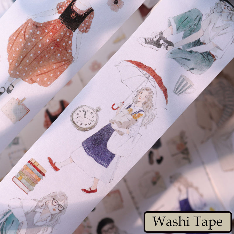 5.5cm*100cm Living Condition Die Cutting Washi/PET Tape