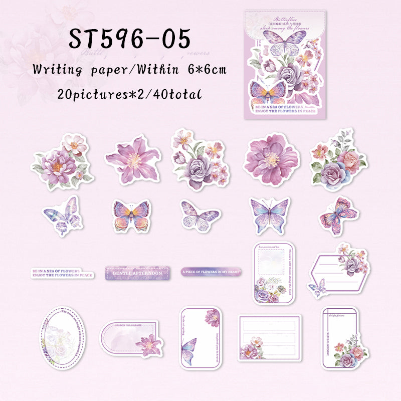 Flower butterfly sleep Sticker