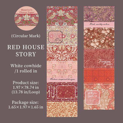 Maurice's flower paper Series Die Cutting White Kraft Paper Tape
