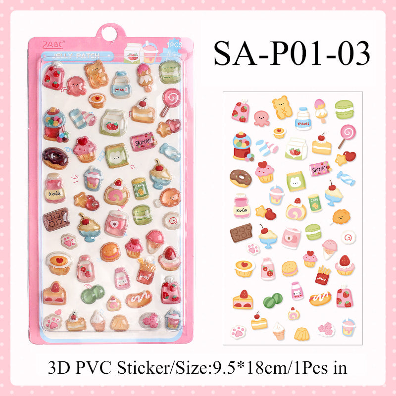 3D Colorful Jelly Series Sticker
