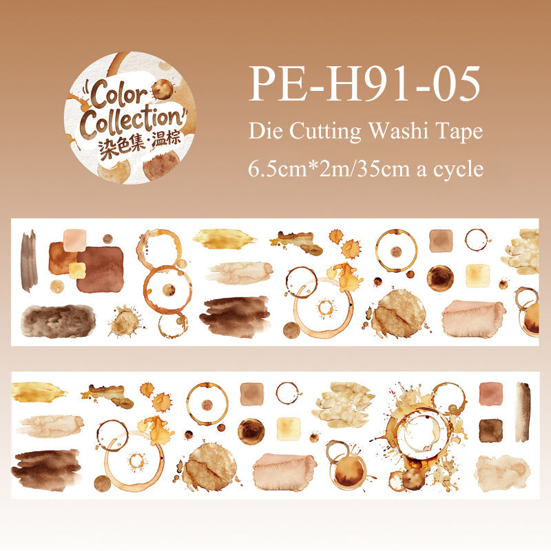 Dyeing Collection Series Die Cutting Washi Tape