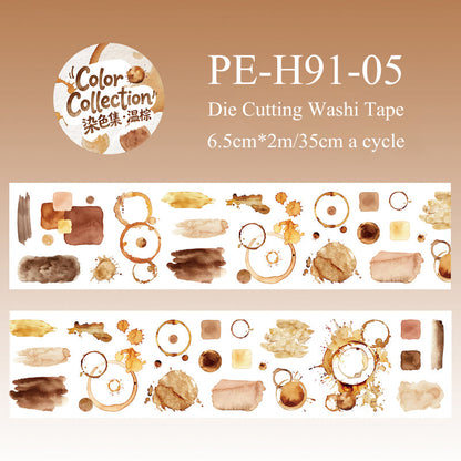 Dyeing Collection Series Die Cutting Washi Tape
