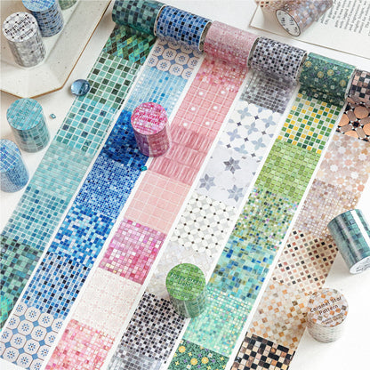 Lijiu Color Brick Series Washi Tape featuring color designs for journaling, scrapbooking and collage