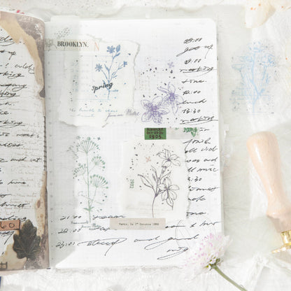 Retro Flower Design Sticker