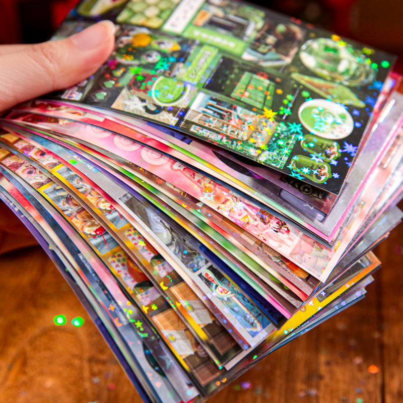 Retro Fantasy Of Corner Street Sticker Book