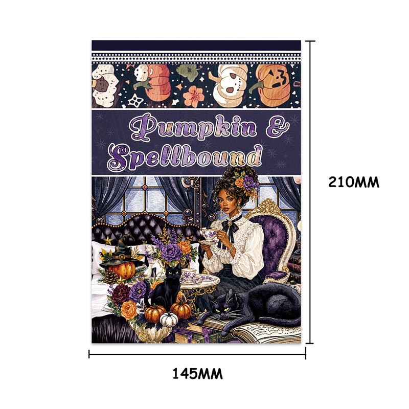The Witch's Manor Sticker Book featuring book designs for journaling, scrapbooking and collage