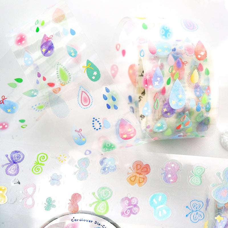 Variegated Small Fragment Series Die Cutting PET Tape for journaling, scrapbooking and collage