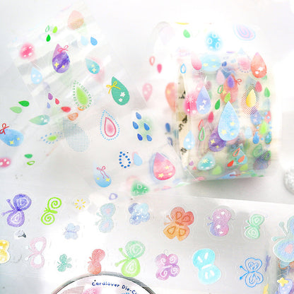 Variegated Small Fragment Series Die Cutting PET Tape for journaling, scrapbooking and collage