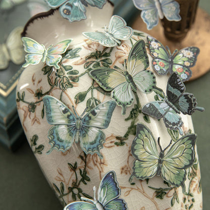 Butterfly Ceramic Gallery Series Sticker featuring butterfly designs for journaling, scrapbooking and collage