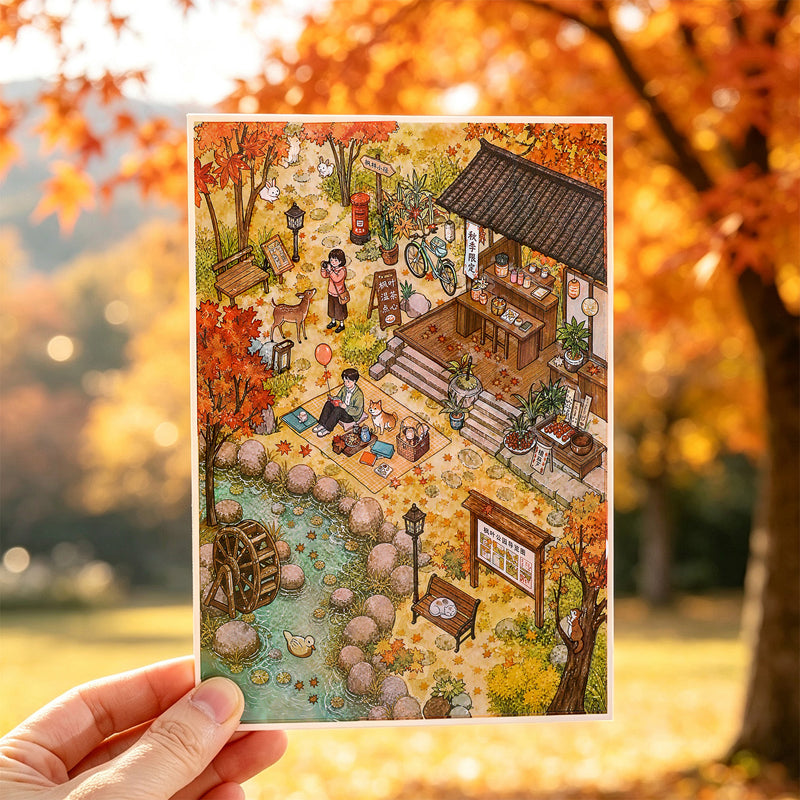 Four Seasons Light Series 3D Sticker featuring sea, and light designs for journaling, scrapbooking and collage