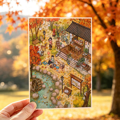 Four Seasons Light Series 3D Sticker featuring sea, and light designs for journaling, scrapbooking and collage