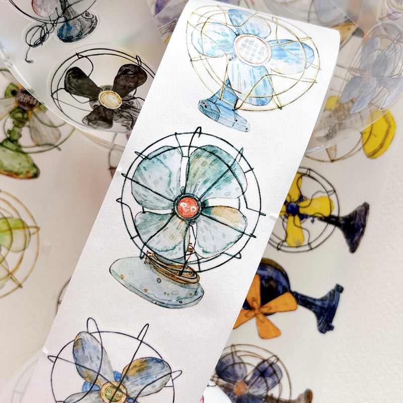 Whole Roll 5cm*5m Electric Fan Die Cutting Washi/PET/Fog PET Tape