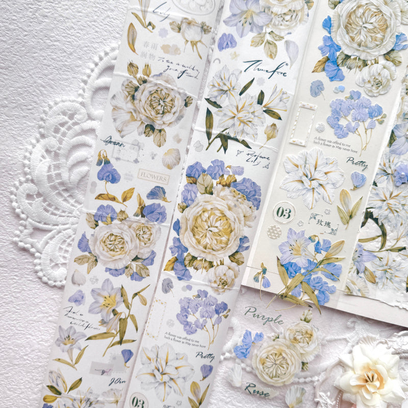 6cm*125cm Blue Mood Washi/PET Tape