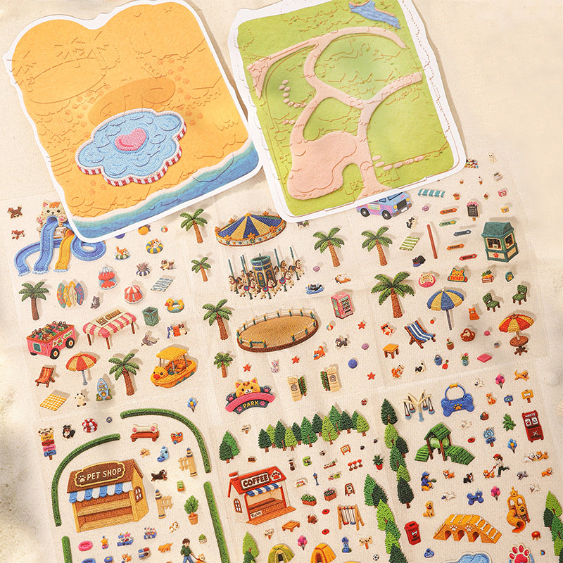 Pet Paradise Series 3D Sticker for journaling, scrapbooking and collage