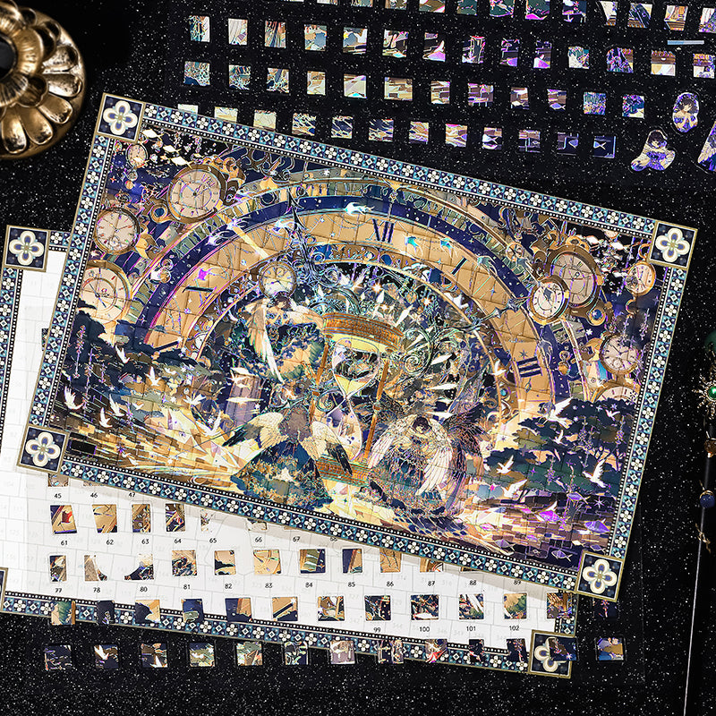 Illusory Time Sequences Series 3D Sticker for journaling, scrapbooking and collage