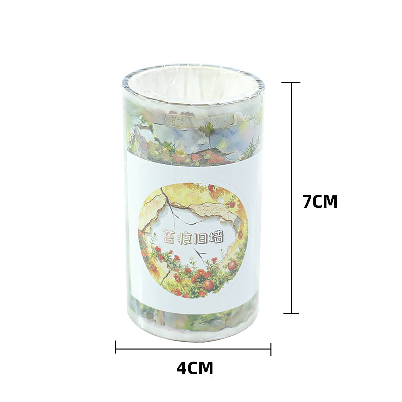 Old Wall PET Tape featuring old designs for journaling, scrapbooking and collage