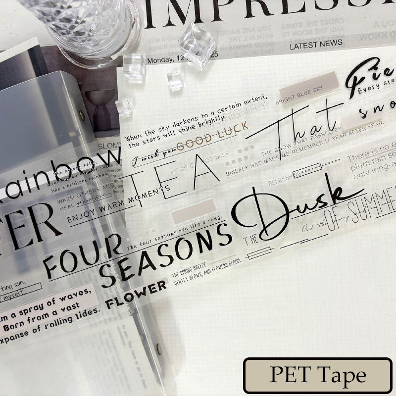 Whole Roll 5.5cm*5m Four Seasons Singing Die Cutting Washi/PET Tape