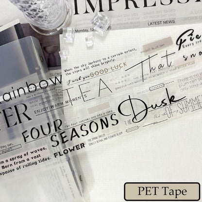 Whole Roll 5.5cm*5m Four Seasons Singing Die Cutting Washi/PET Tape