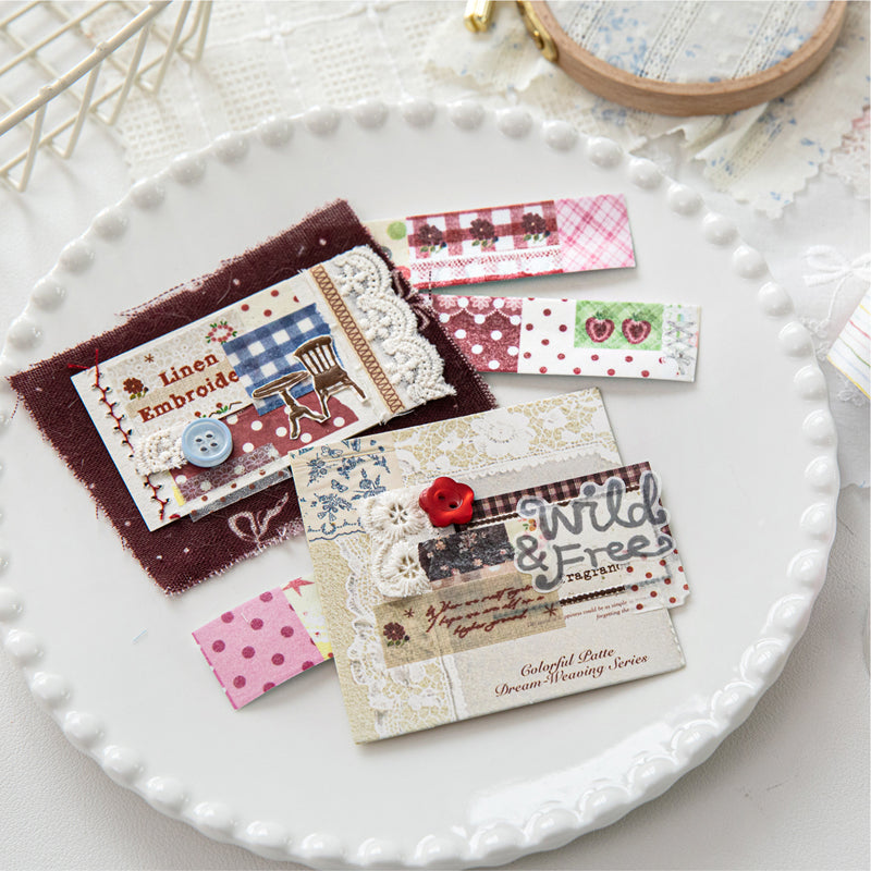 Patchwork Garden Series Flash Washi/Sulfuric Acid Paper Tape featuring garden designs for journaling, scrapbooking and collage