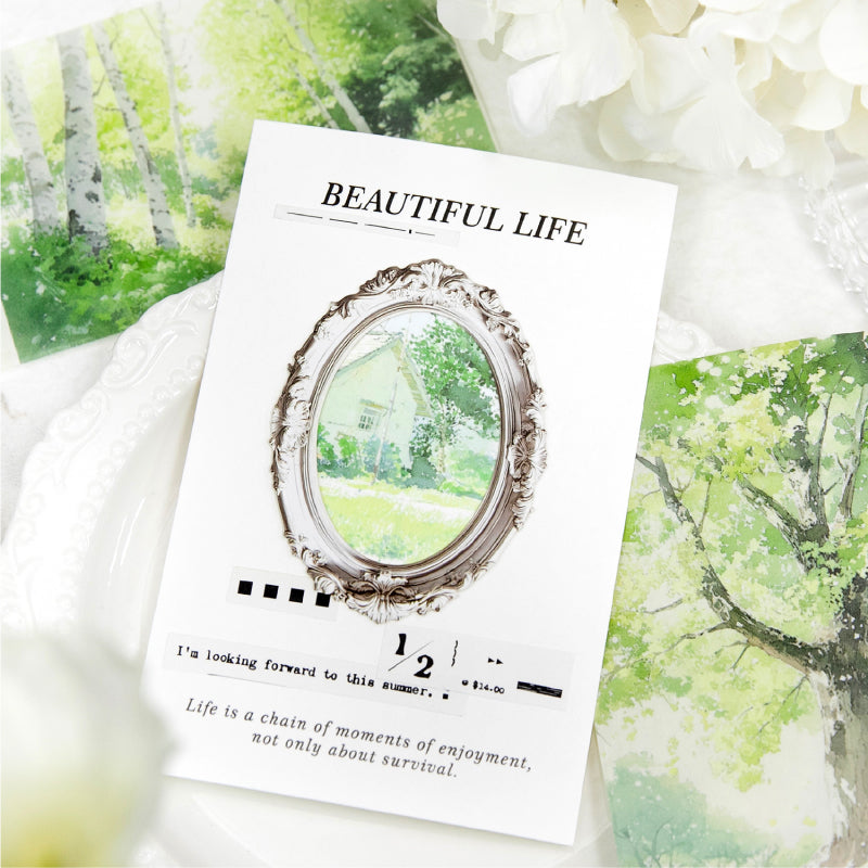 Letter of Scenic Series Washi Tape featuring letter designs for journaling, scrapbooking and collage