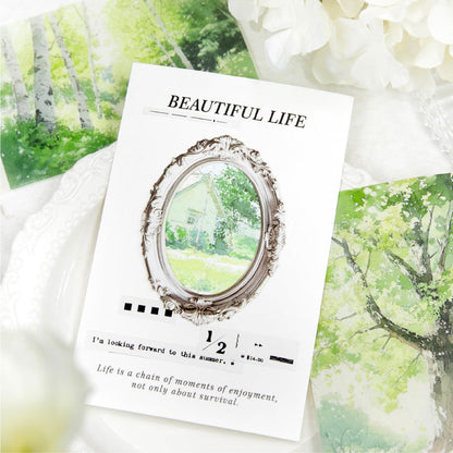 Letter of Scenic Series Washi Tape featuring letter designs for journaling, scrapbooking and collage