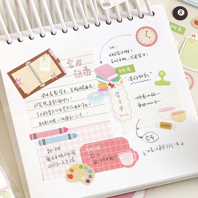 Doudoudi Life Diary Series Die Cutting Writing Paper Tape for journaling, scrapbooking and collage
