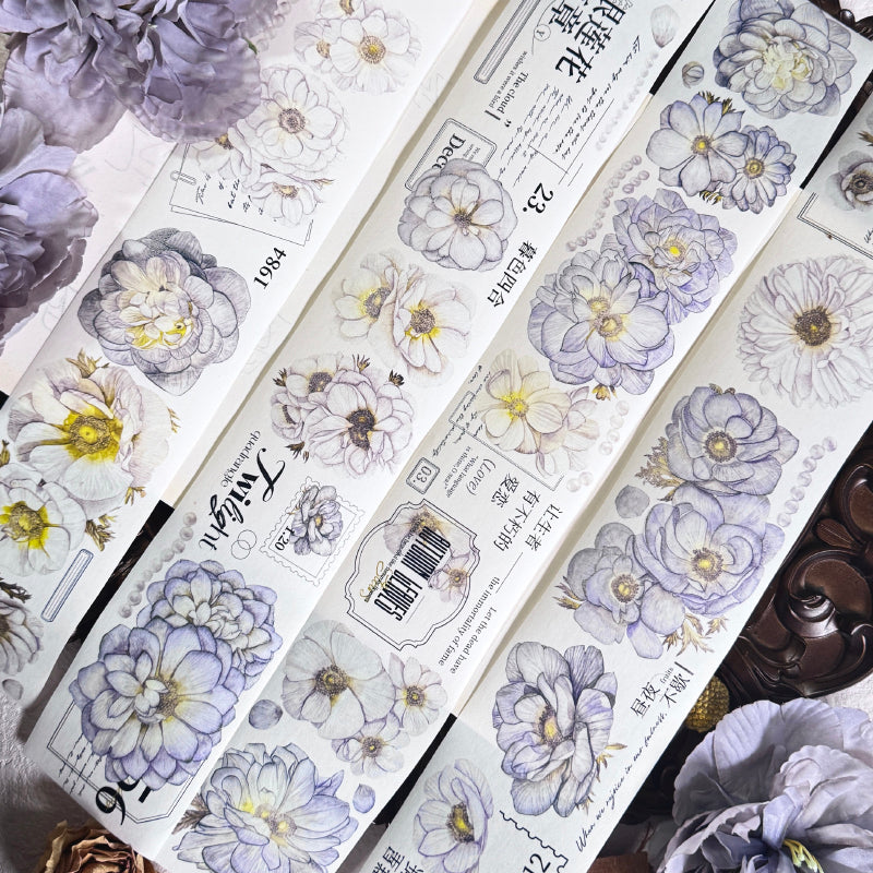 6cm*150cm Silver Lotus Washi/PET Tape