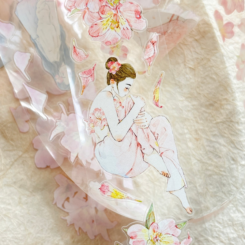 Whole Roll 5cm*5m Complexion Die Cutting Washi/PET/Fog PET Tape for journaling, scrapbooking and collage