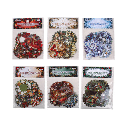 Christmas Wreath Collection Series Sticker for journaling, scrapbooking and collage