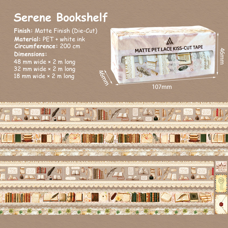 Serene Bookshelf PET Tape Set