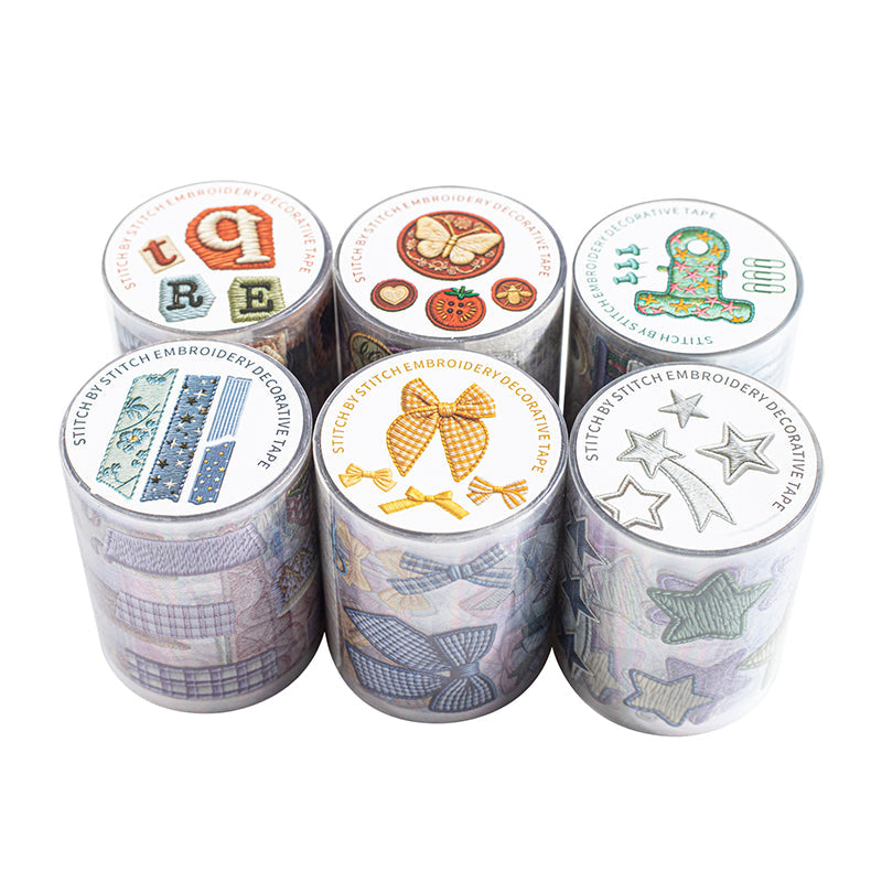 Needle Thread Series Die Cutting PET Tape for journaling, scrapbooking and collage