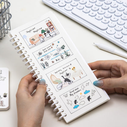 Sketchy Tiny Pets Series Die Cutting Washi Tape for journaling, scrapbooking and collage
