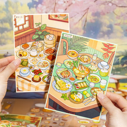 Flavor Moments Series 3D Sticker Book featuring book designs for journaling, scrapbooking and collage