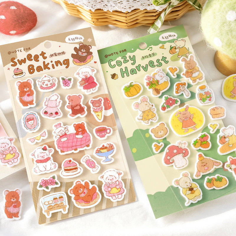 Forest Cute Friends Series Sticker featuring forest designs for journaling, scrapbooking and collage