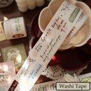 4cm*100cm Words flow like flowers Die Cutting Washi/Fog PET/Synthetic Paper Tape