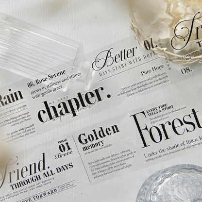 Whole Roll 5.5cm*5m Monologue Time Die Cutting PET Tape for journaling, scrapbooking and collage