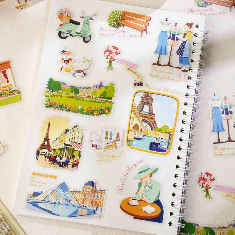 Light Circumnavigation Series Sticker featuring light designs for journaling, scrapbooking and collage