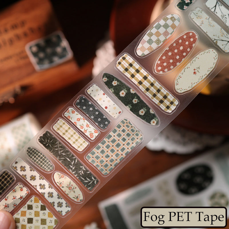 Whole Roll 5cm*5m Printed Floral Patchwork Die Cutting Washi/Fog PET Tape