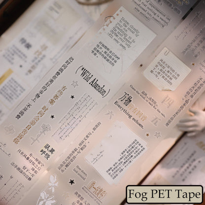 5.5cm*120cm Slowly Narrate Die Cutting Washi/Fog PET Tape