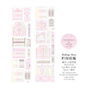 Rose Story Series Die Cutting Silver Stamping PET Tape