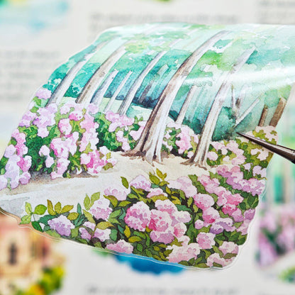 Whole Roll 7cm*5m The Twilight Die Cutting Washi/PET Tape featuring light designs for journaling, scrapbooking and collage
