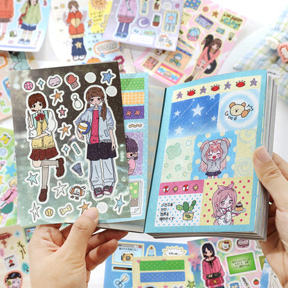 Neon Era Series Sticker Book featuring book designs for journaling, scrapbooking and collage
