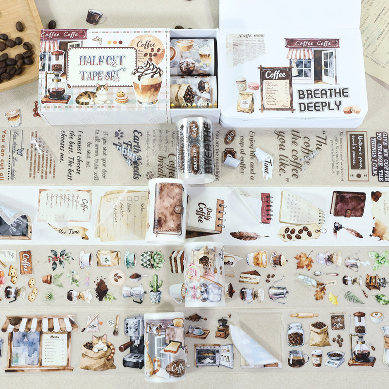 Coffee Time Tape Set for journaling, scrapbooking and collage