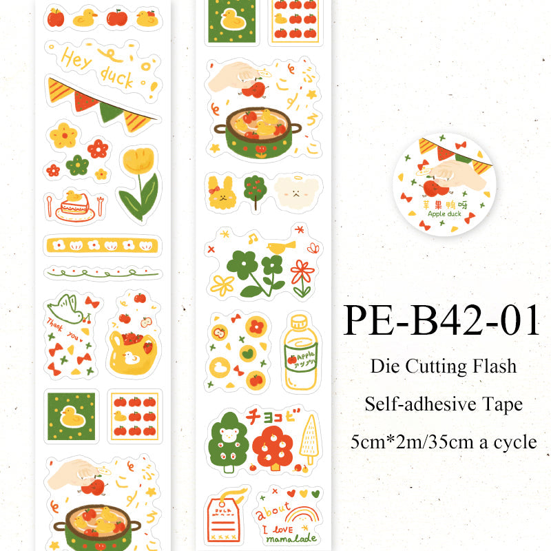 Lamb ranch Series Die Cutting Flash Self-adhesive Tape