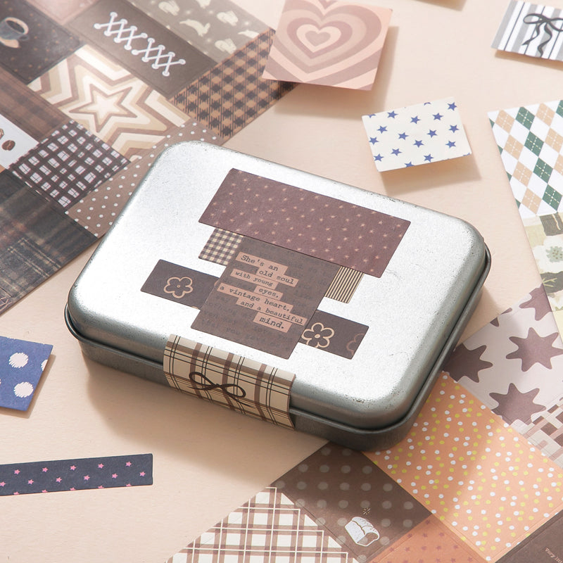 Cotton Notebook Series Sticker Book featuring book designs for journaling, scrapbooking and collage