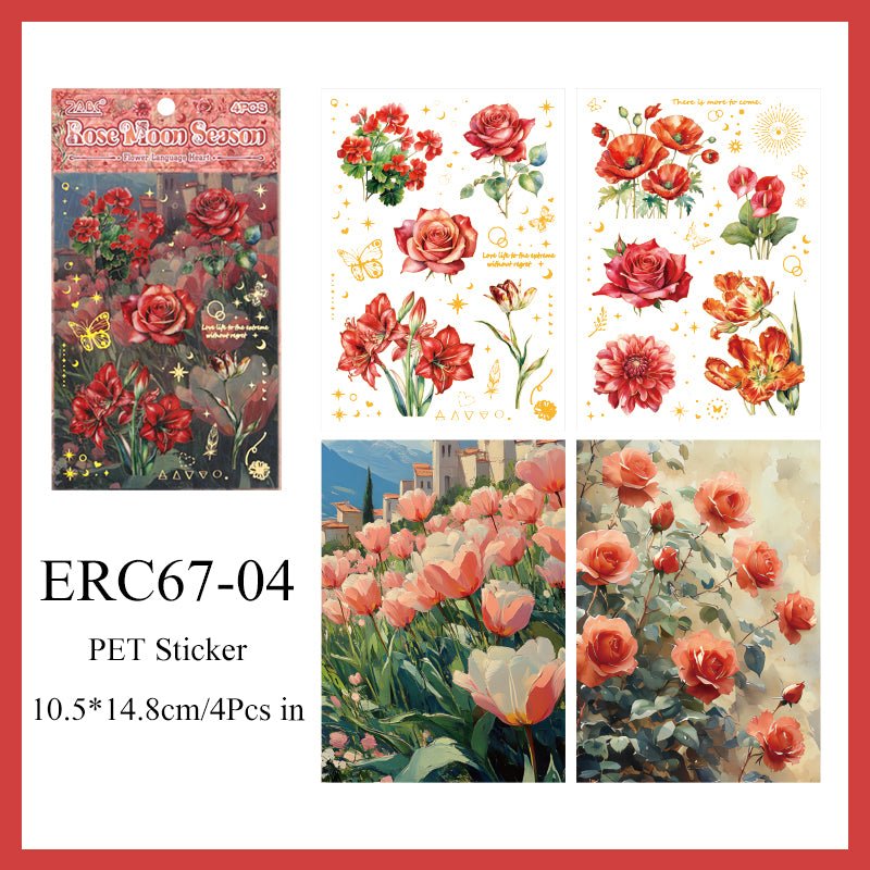 Flower language heart Sticker