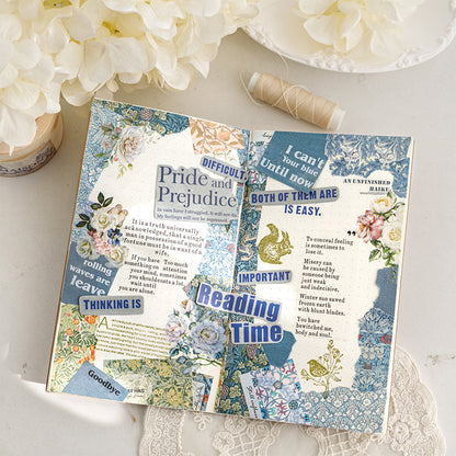 Maurice's flower paper Series Die Cutting White Kraft Paper Tape featuring white, and flower designs for journaling, scrapbooking and collage