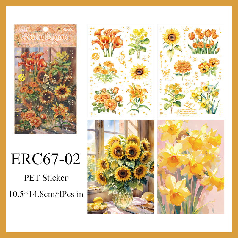 Flower language heart Sticker