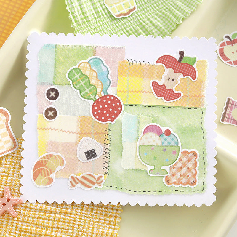 Fabric Daily Series Sticker for journaling, scrapbooking and collage