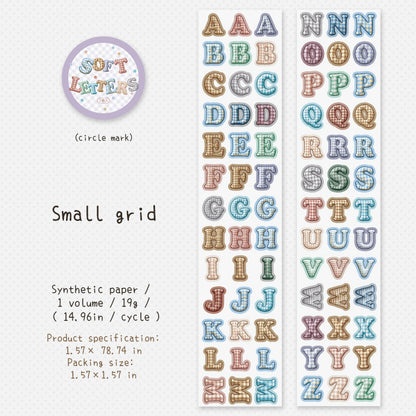 Soft Letters Series Die Cutting PET Tape